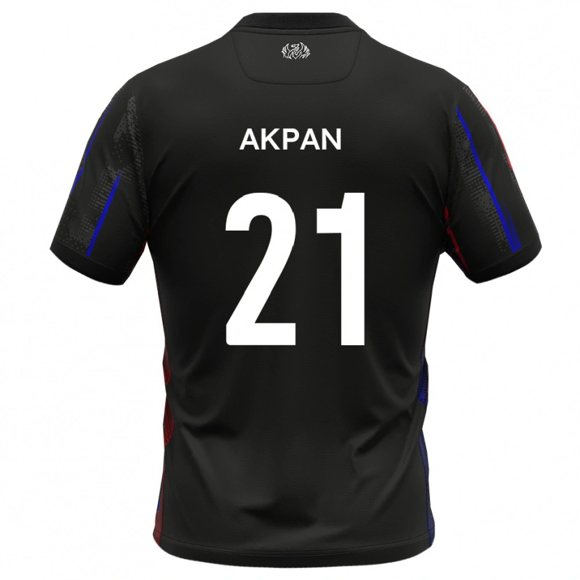 Danxen Homme Maillot Ashley Akpan #21 Noir Rouge Tenues Extérieur 2025/26 T-Shirt