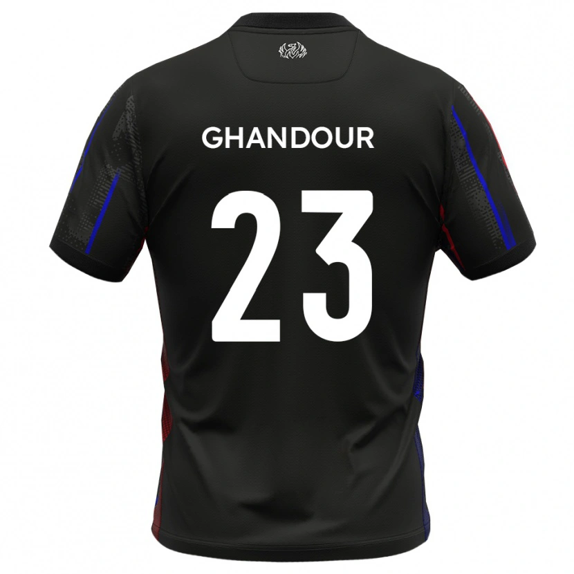 Danxen Homme Maillot Hady Ghandour #23 Noir Rouge Tenues Extérieur 2025/26 T-Shirt