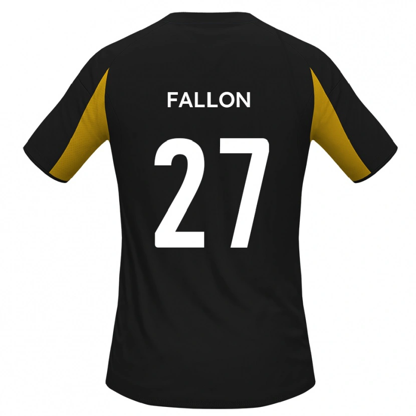 Danxen Homme Maillot Louie Fallon #27 Noir Jaune Tenues Extérieur 2025/26 T-Shirt