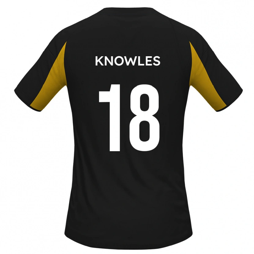 Danxen Homme Maillot Jimmy Knowles #18 Noir Jaune Tenues Extérieur 2025/26 T-Shirt
