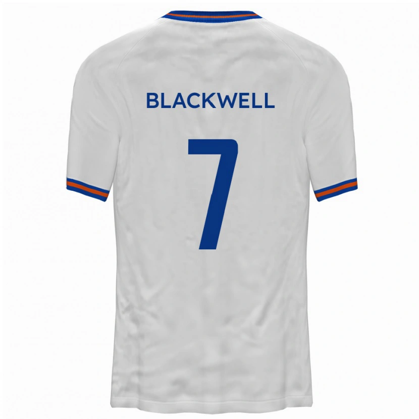Danxen Homme Maillot Tom Blackwell #7 Blanc Bleu Tenues Extérieur 2025/26 T-Shirt