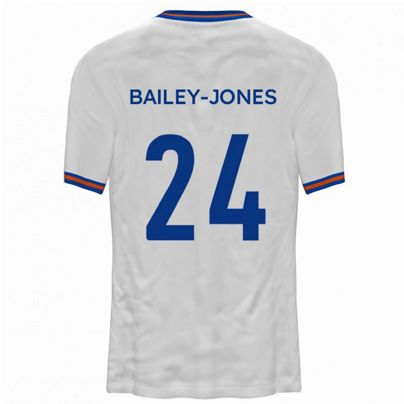 Danxen Homme Maillot William Bailey-Jones #24 Blanc Bleu Tenues Extérieur 2025/26 T-Shirt