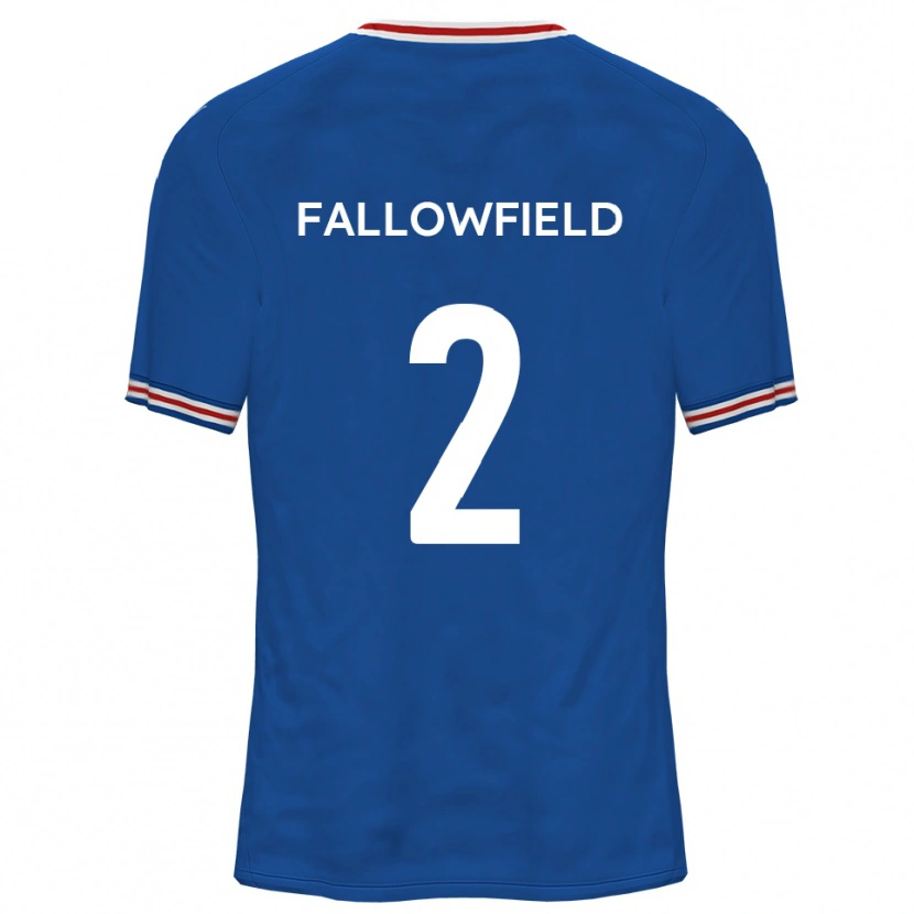 Danxen Homme Maillot Ryan Fallowfield #2 Bleu Dodger Tenues Extérieur 2025/26 T-Shirt
