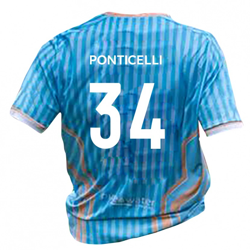 Danxen Homme Maillot Jordan Ponticelli #34 Noir Or Tenues Extérieur 2025/26 T-Shirt