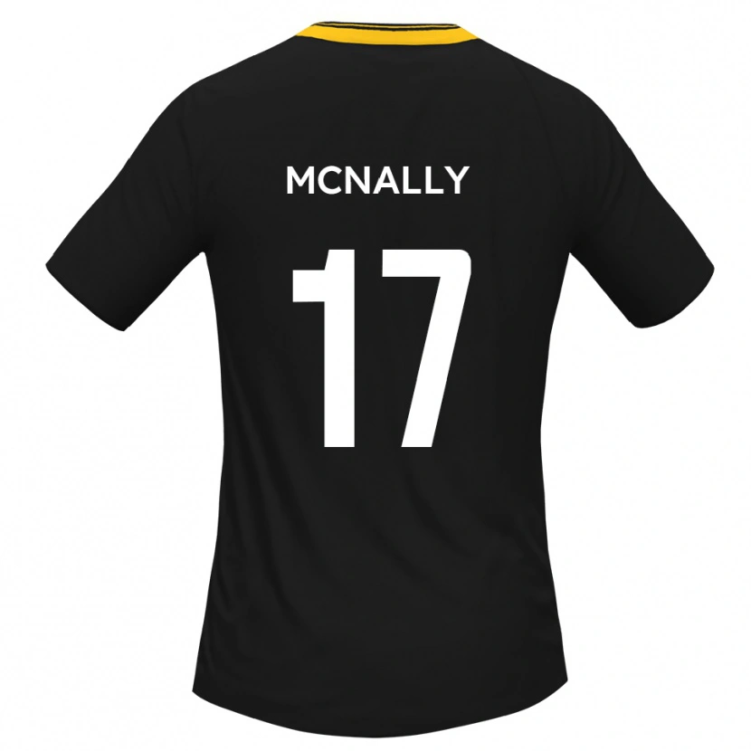 Danxen Homme Maillot Jordan Mcnally #17 Noir Jaune Tenues Extérieur 2025/26 T-Shirt