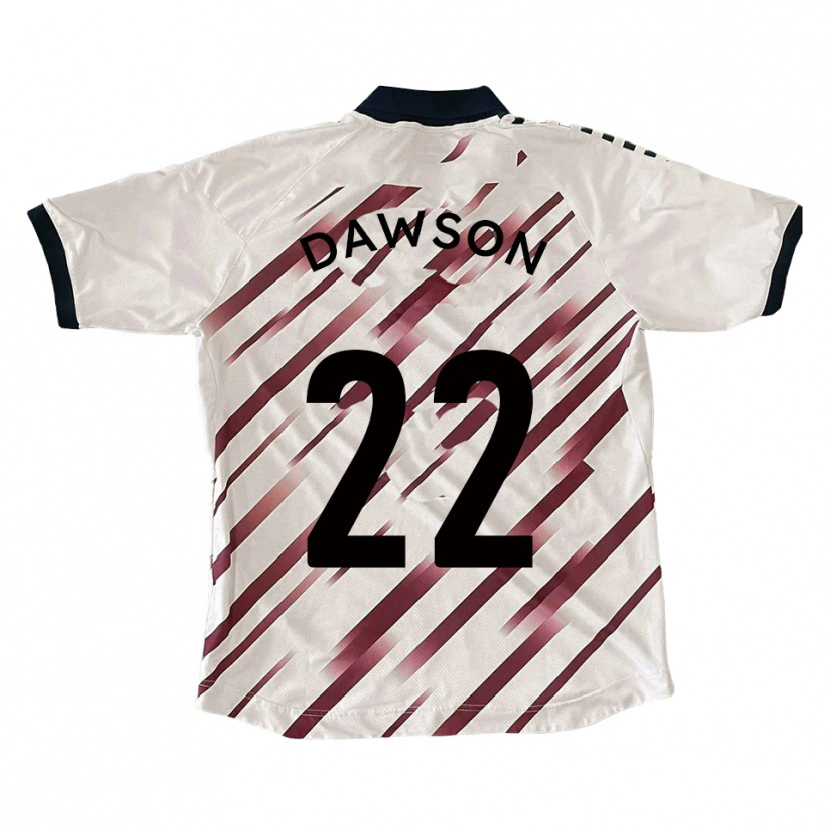 Danxen Homme Maillot Joey Dawson #22 Blanc Rouge Tenues Extérieur 2025/26 T-Shirt