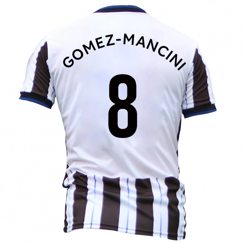 Danxen Homme Maillot Anthony Gomez-Mancini #8 Blanc Noir Tenues Extérieur 2025/26 T-Shirt