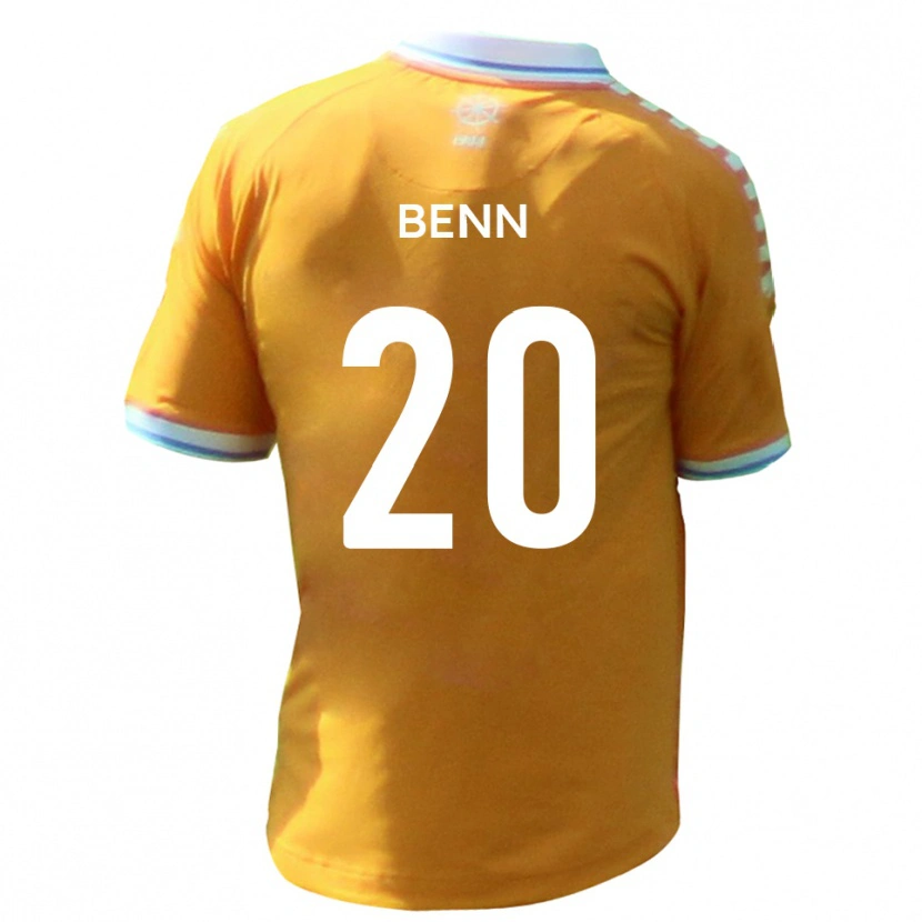 Danxen Homme Maillot Jay Benn #20 Jaune Bleu Tenues Extérieur 2025/26 T-Shirt