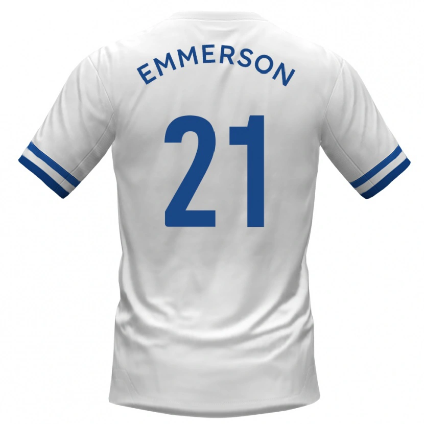 Danxen Homme Maillot Zak Emmerson #21 Blanc Bleu Tenues Extérieur 2025/26 T-Shirt