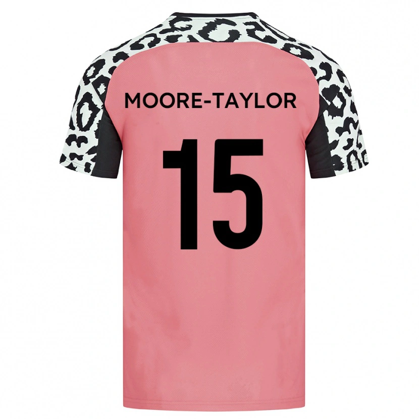 Danxen Homme Maillot Jordan Moore-Taylor #15 Rose Noir Tenues Extérieur 2025/26 T-Shirt