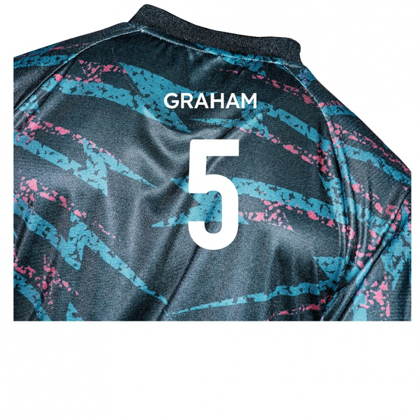 Danxen Homme Maillot Sam Graham #5 Noir Marine Tenues Extérieur 2025/26 T-Shirt