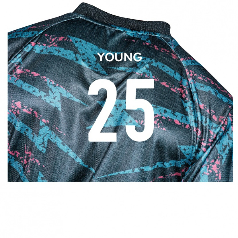 Danxen Homme Maillot Reggie Young #25 Noir Marine Tenues Extérieur 2025/26 T-Shirt