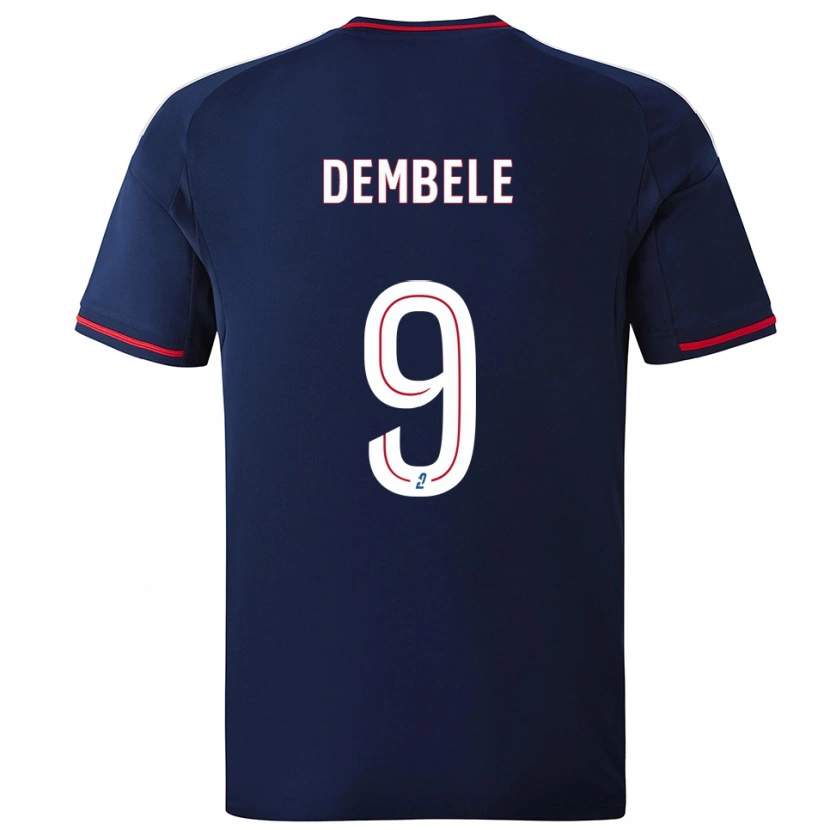 Danxen Homme Maillot Moussa Dembele #9 Marine Rouge Tenues Extérieur 2025/26 T-Shirt