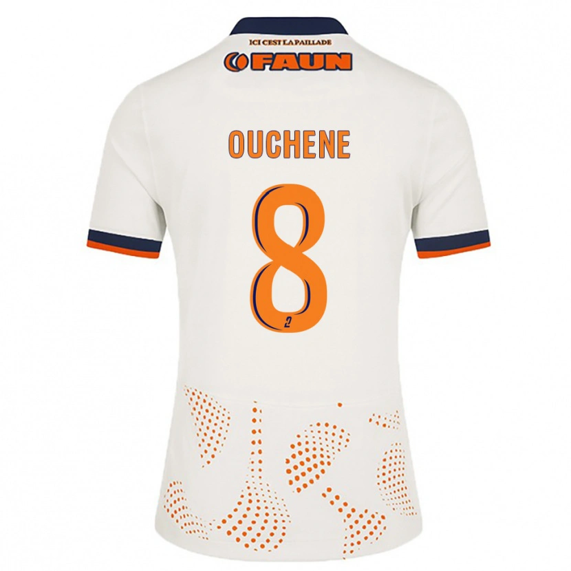 Danxen Homme Maillot Sonia Ouchene #8 Blanc Orange Tenues Extérieur 2025/26 T-Shirt