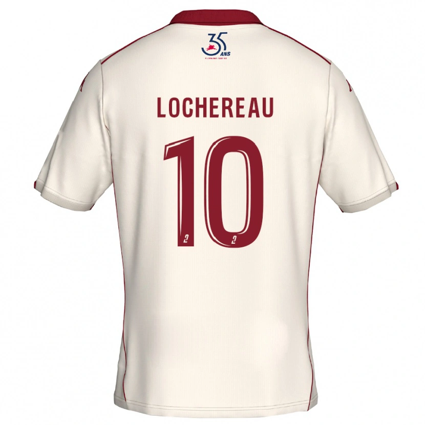 Danxen Homme Maillot Yad Lochereau #10 Blanc Bourgogne Tenues Extérieur 2025/26 T-Shirt