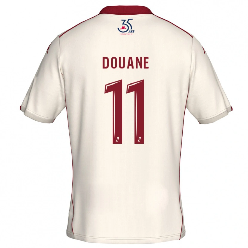 Danxen Homme Maillot Maïdine Douane #11 Blanc Bourgogne Tenues Extérieur 2025/26 T-Shirt