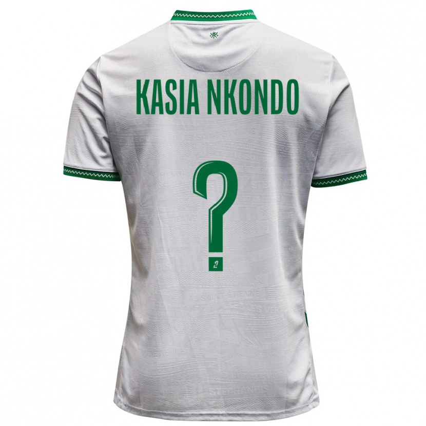 Danxen Homme Maillot Nathan Kasia Nkondo #0 Blanc Vert Tenues Extérieur 2025/26 T-Shirt