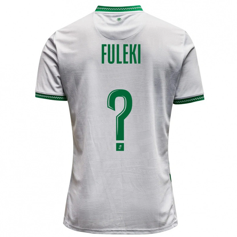 Danxen Homme Maillot Samuel Fuleki #0 Blanc Vert Tenues Extérieur 2025/26 T-Shirt