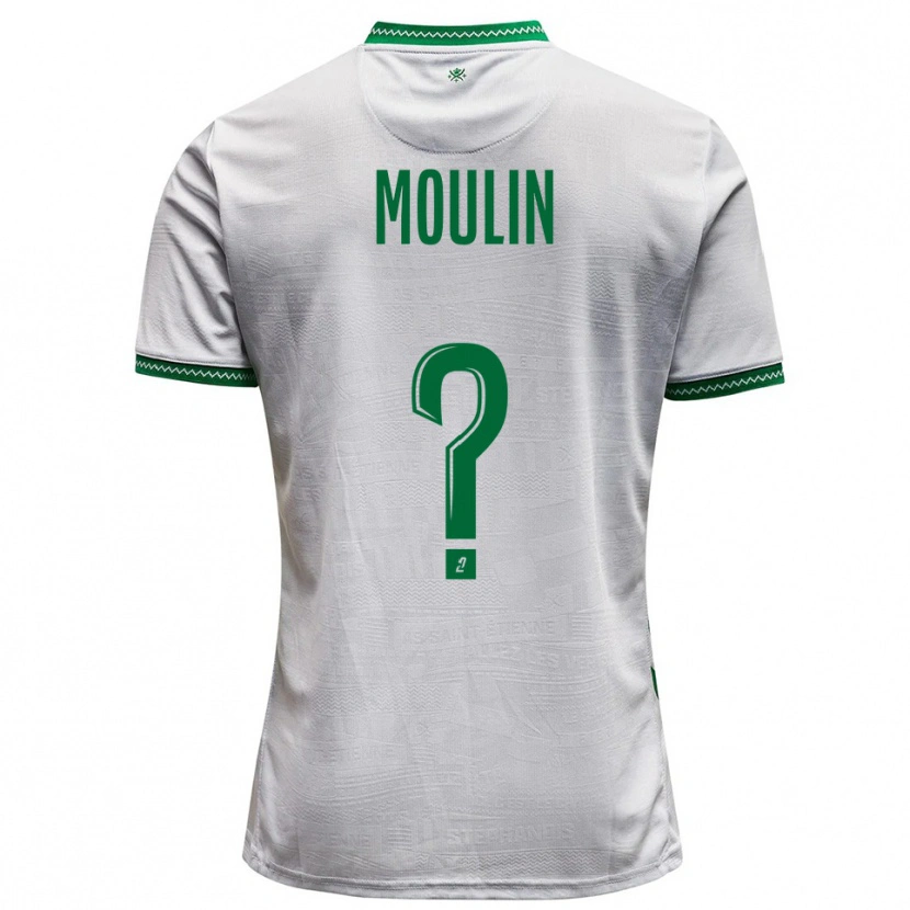 Danxen Homme Maillot Noah Moulin #0 Blanc Vert Tenues Extérieur 2025/26 T-Shirt