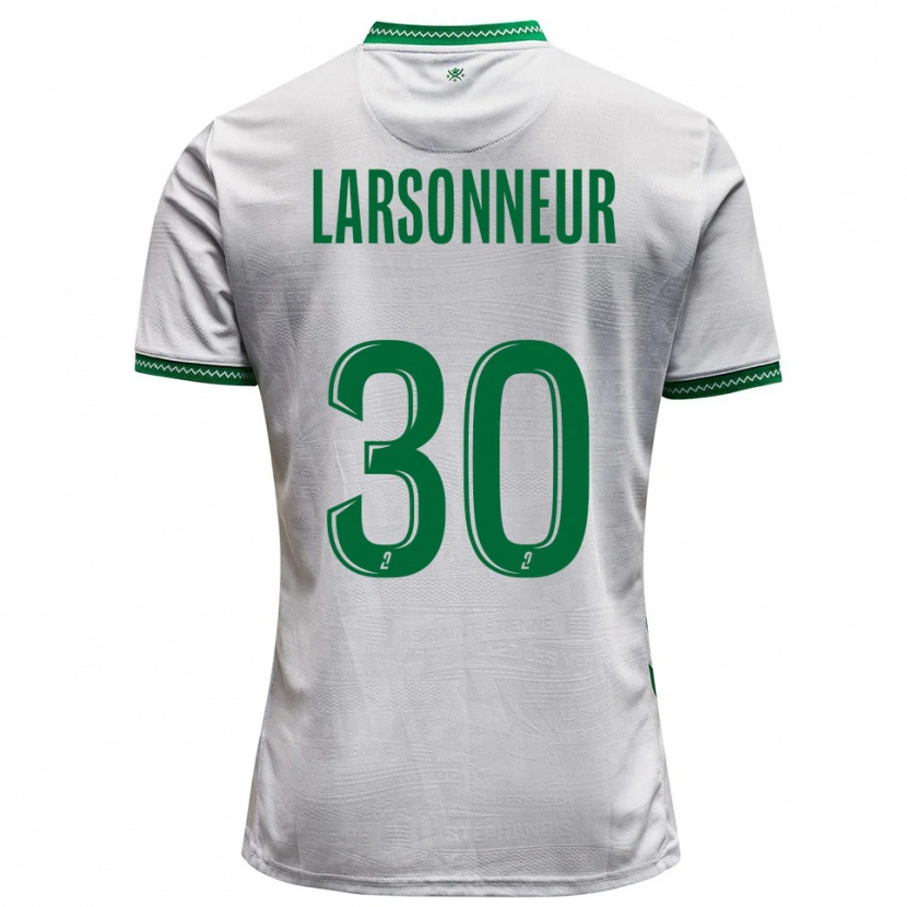 Danxen Homme Maillot Gautier Larsonneur #30 Blanc Vert Tenues Extérieur 2025/26 T-Shirt
