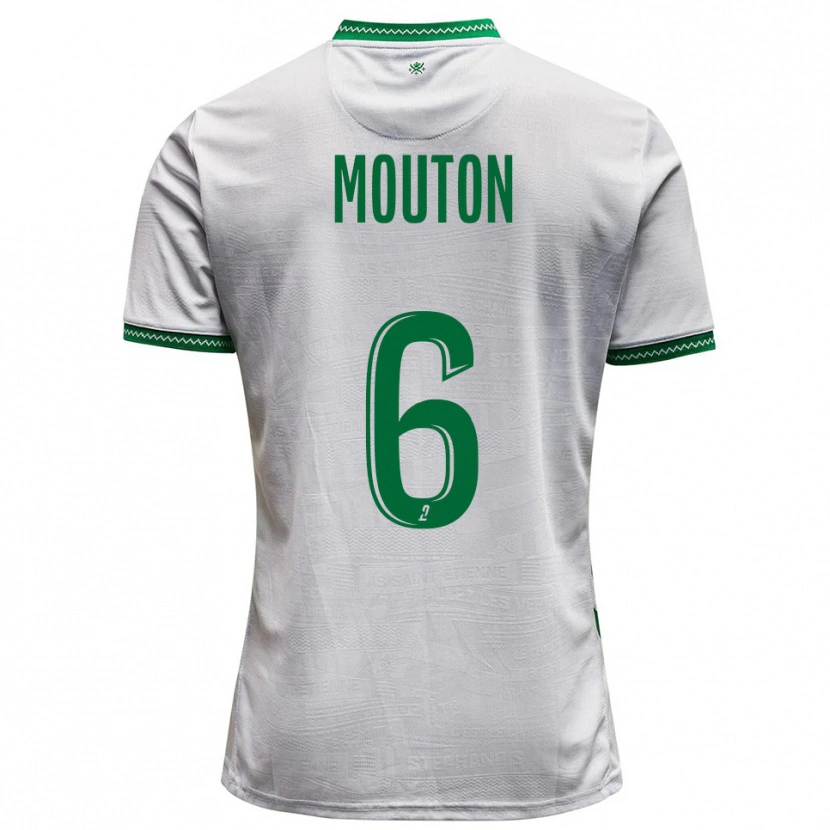 Danxen Homme Maillot Jules Mouton #6 Blanc Vert Tenues Extérieur 2025/26 T-Shirt