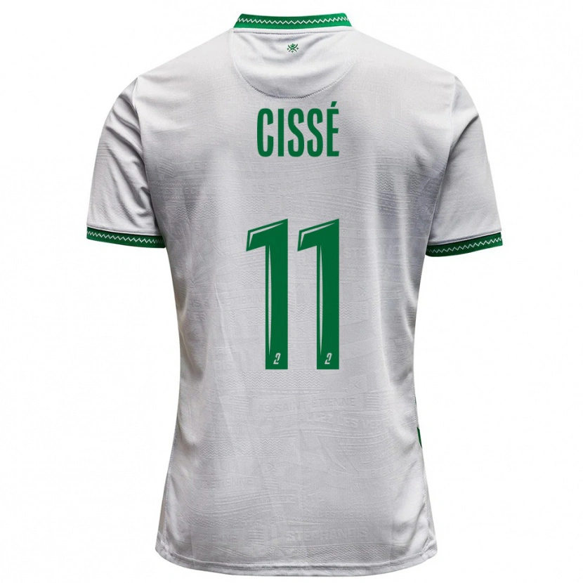 Danxen Homme Maillot Karim Cissé #11 Blanc Vert Tenues Extérieur 2025/26 T-Shirt