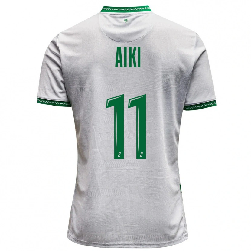Danxen Homme Maillot Ayman Aiki #11 Blanc Vert Tenues Extérieur 2025/26 T-Shirt