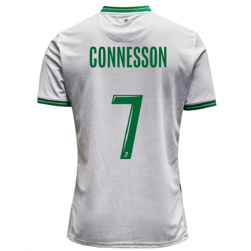 Danxen Homme Maillot Adèle Connesson #7 Blanc Vert Tenues Extérieur 2025/26 T-Shirt