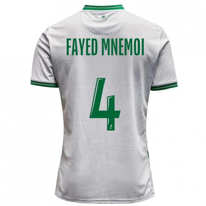 Danxen Homme Maillot El Fayed Mnemoi #4 Blanc Vert Tenues Extérieur 2025/26 T-Shirt