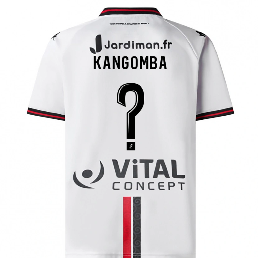 Danxen Homme Maillot Kayne Kangomba #0 Blanc Rouge Tenues Extérieur 2025/26 T-Shirt