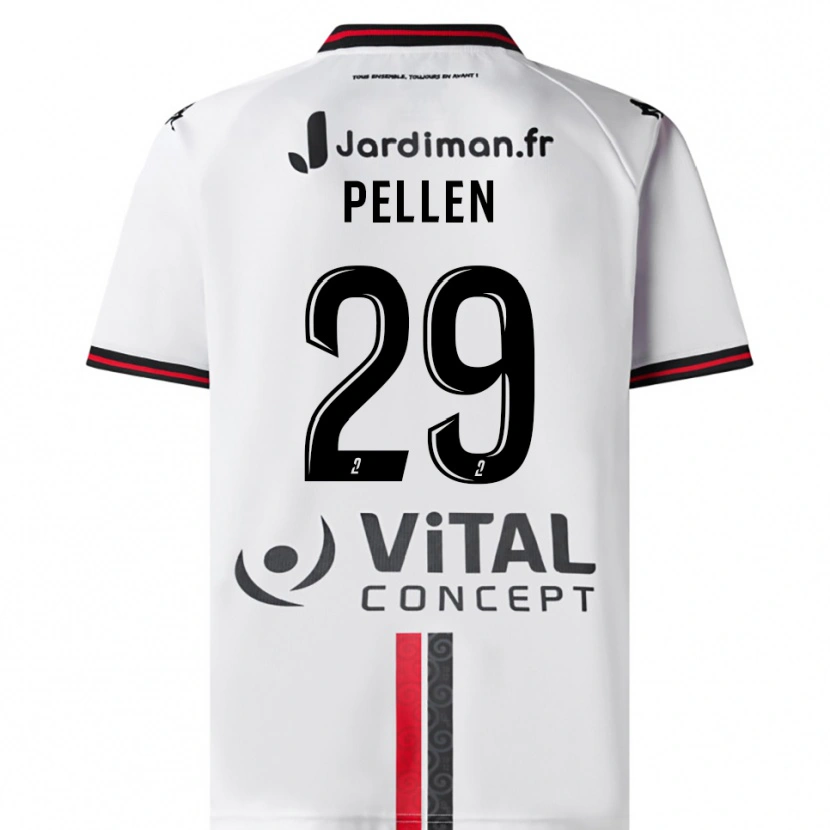 Danxen Homme Maillot Blanche Pellen #29 Blanc Rouge Tenues Extérieur 2025/26 T-Shirt