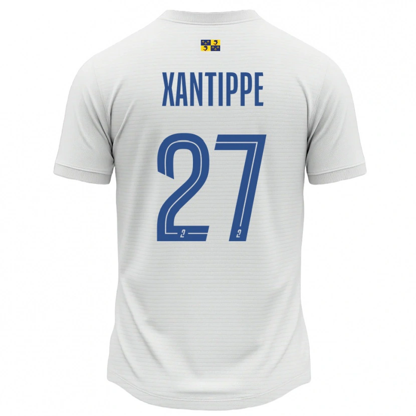 Danxen Homme Maillot Matthéo Xantippe #27 Blanc Bleu Tenues Extérieur 2025/26 T-Shirt