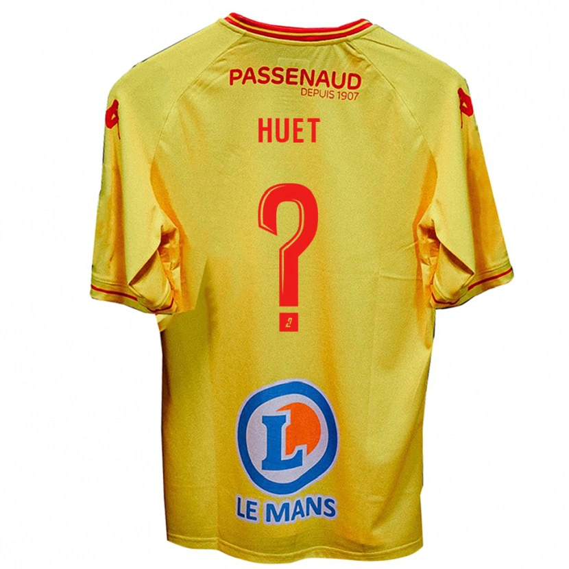 Danxen Homme Maillot Gatien Huet #0 Jaune Tenues Extérieur 2025/26 T-Shirt