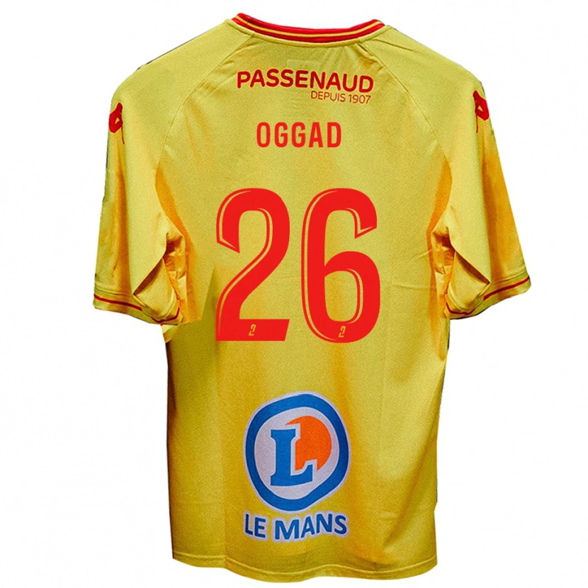 Danxen Homme Maillot Brice Oggad #26 Jaune Tenues Extérieur 2025/26 T-Shirt