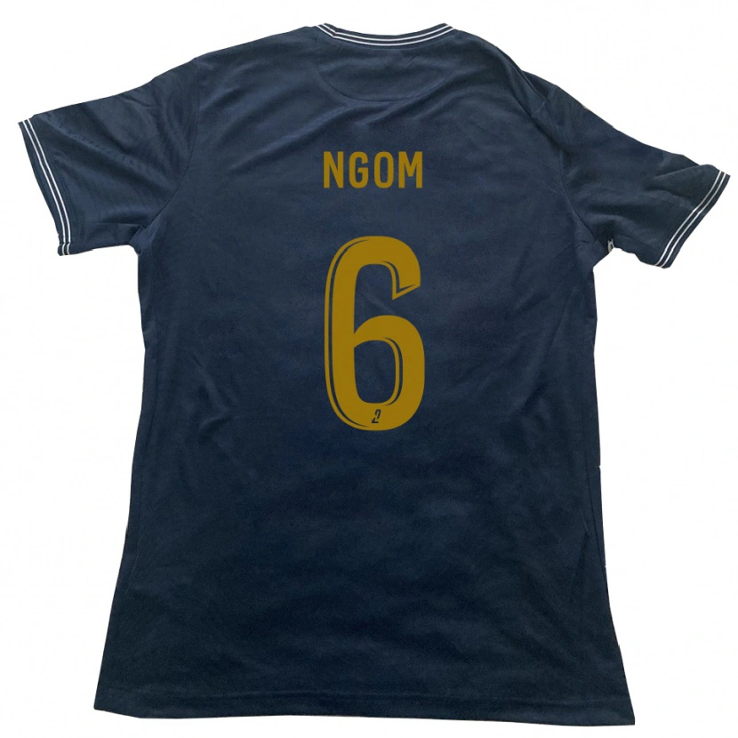 Danxen Homme Maillot Oumar Ngom #6 Marine Or Tenues Extérieur 2025/26 T-Shirt