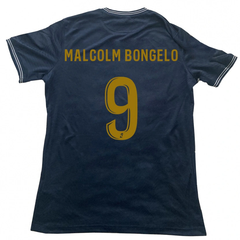 Danxen Homme Maillot Fidèle Malcolm Bongelo #9 Marine Or Tenues Extérieur 2025/26 T-Shirt