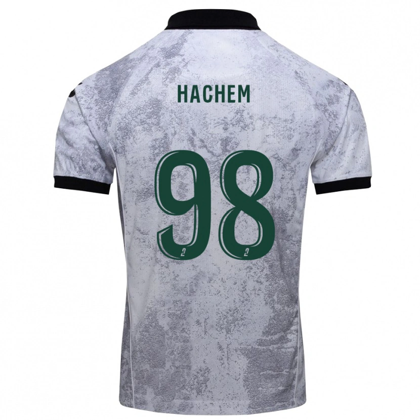 Danxen Homme Maillot Ryad Hachem #98 Blanc Noir Tenues Extérieur 2025/26 T-Shirt
