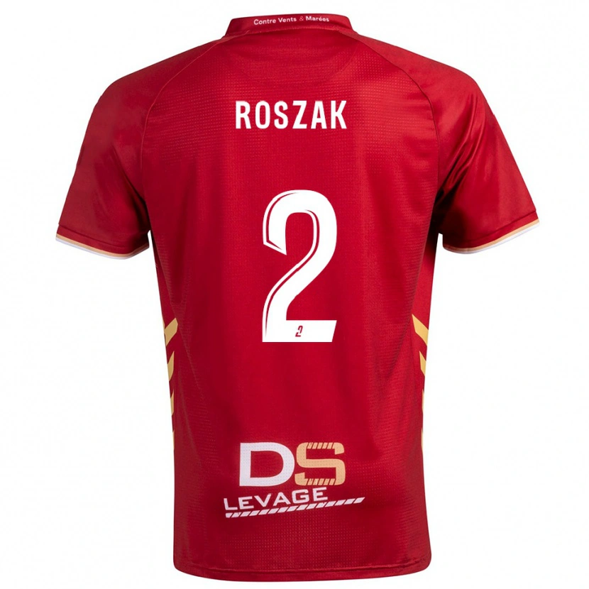 Danxen Homme Maillot Dimitri Roszak #2 Bourgogne Or Tenues Extérieur 2025/26 T-Shirt
