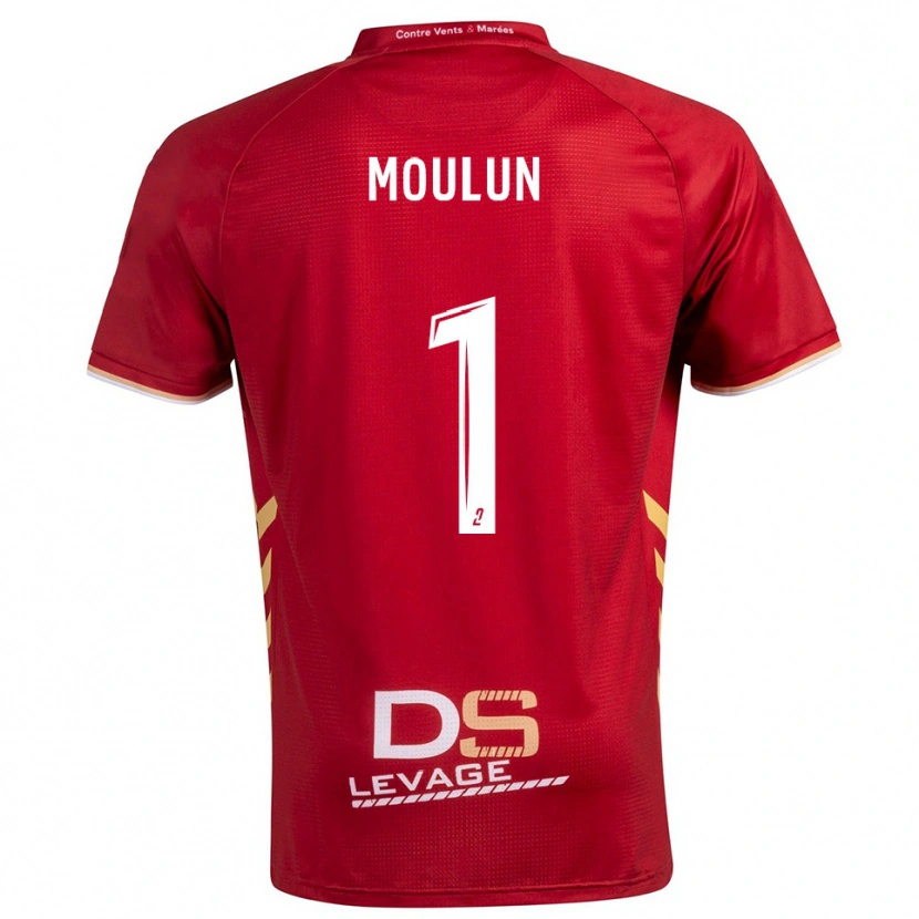 Danxen Homme Maillot Clément Moulun #1 Bourgogne Or Tenues Extérieur 2025/26 T-Shirt