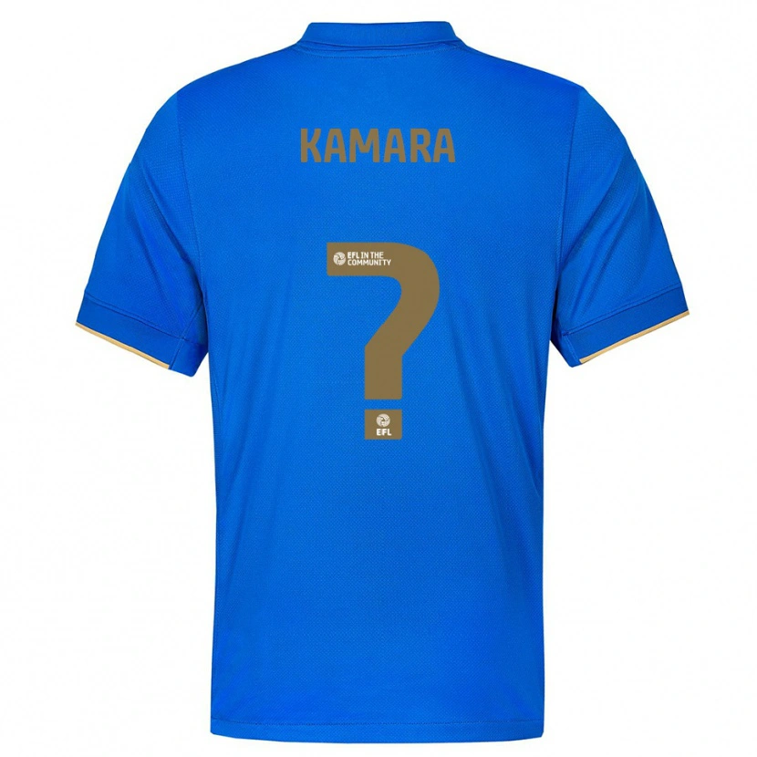 Danxen Femme Maillot Sahid Kamara #0 Bleu Or Tenues Domicile 2025/26 T-Shirt
