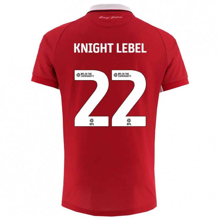 Danxen Femme Maillot Jamie Knight-Lebel #22 Blanc Rouge Tenues Domicile 2025/26 T-Shirt