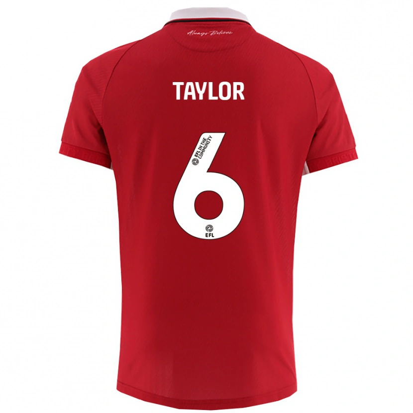 Danxen Femme Maillot Archie Taylor #6 Blanc Rouge Tenues Domicile 2025/26 T-Shirt