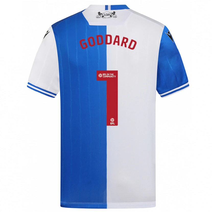 Danxen Femme Maillot Felix Goddard #1 Bleu Blanc Tenues Domicile 2025/26 T-Shirt
