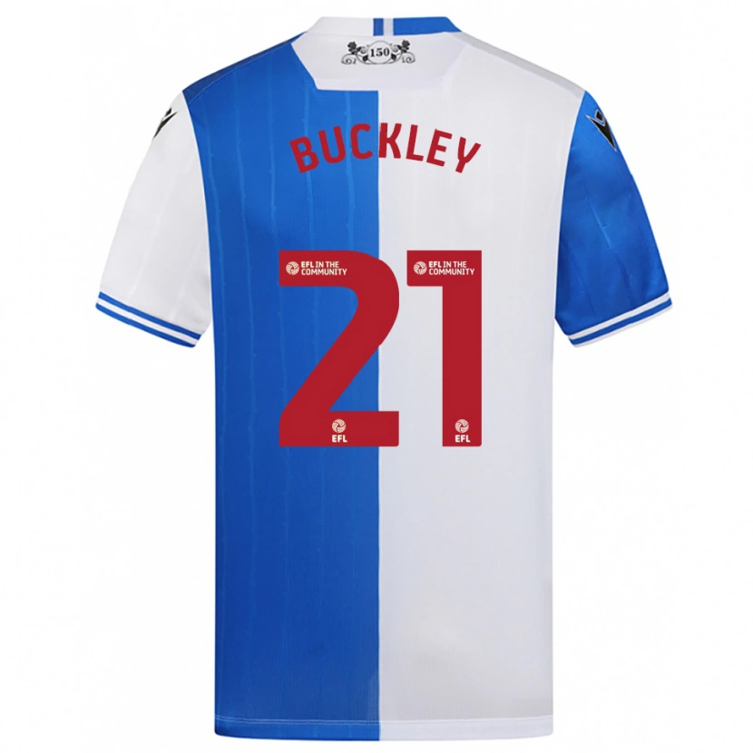 Danxen Femme Maillot John Buckley #21 Bleu Blanc Tenues Domicile 2025/26 T-Shirt