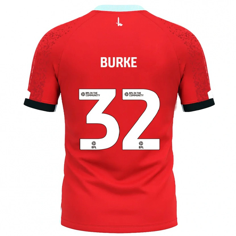 Danxen Femme Maillot Reece Burke #32 Rouge Blanc Tenues Domicile 2025/26 T-Shirt