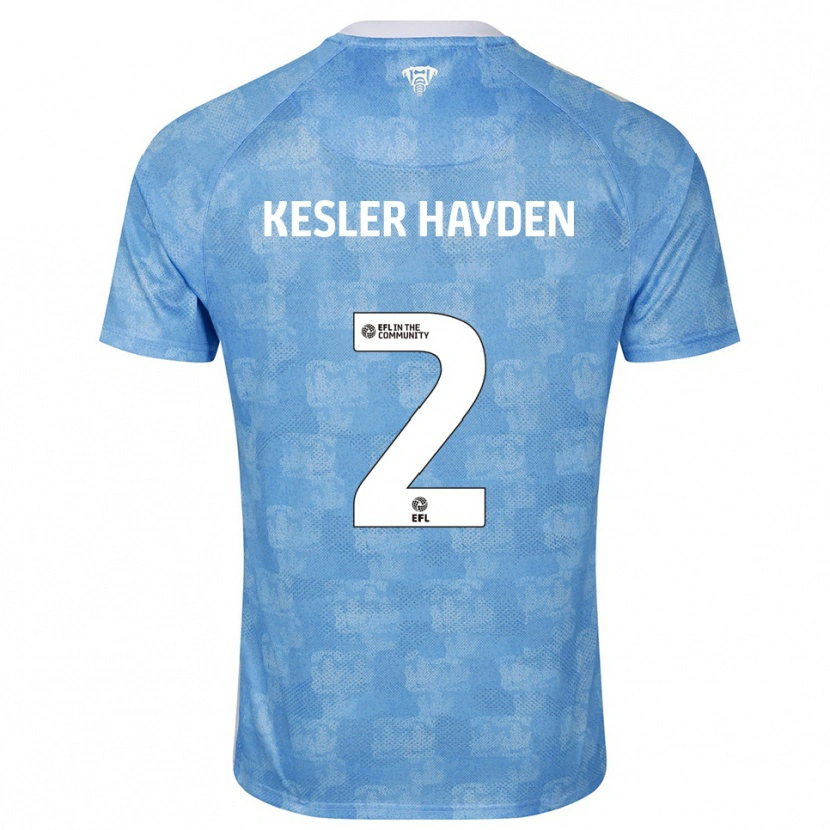 Danxen Femme Maillot Kaine Kesler-Hayden #2 Bleu Ciel Blanc Tenues Domicile 2025/26 T-Shirt