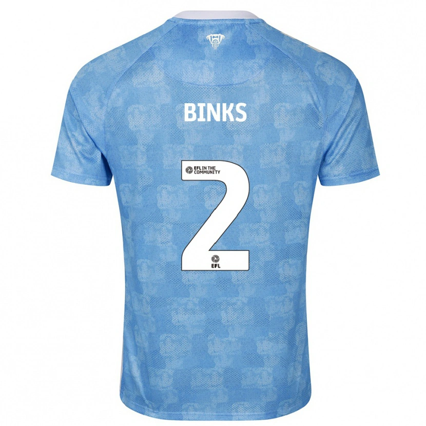 Danxen Femme Maillot Luis Binks #2 Bleu Ciel Blanc Tenues Domicile 2025/26 T-Shirt