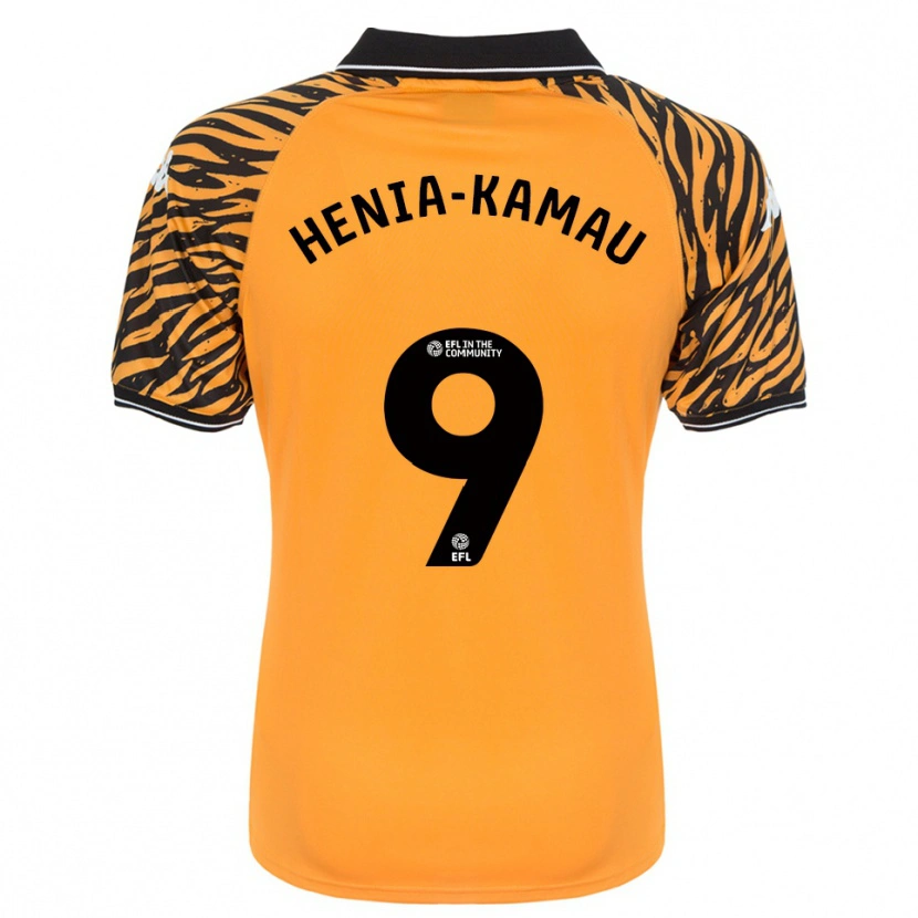 Danxen Femme Maillot Sammy Henia-Kamau #9 Orange Noir Tenues Domicile 2025/26 T-Shirt