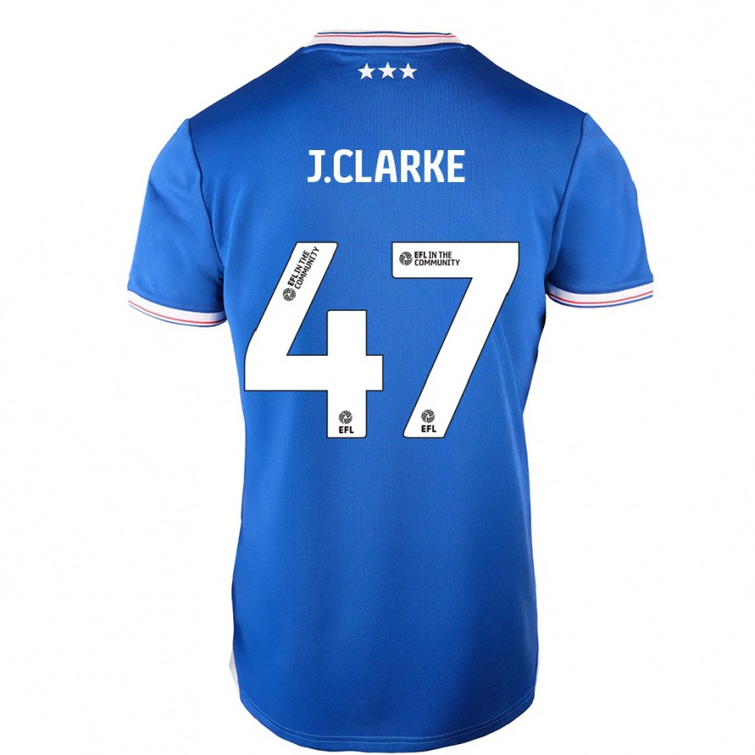 Danxen Femme Maillot Jack Clarke #47 Bleu Blanc Tenues Domicile 2025/26 T-Shirt