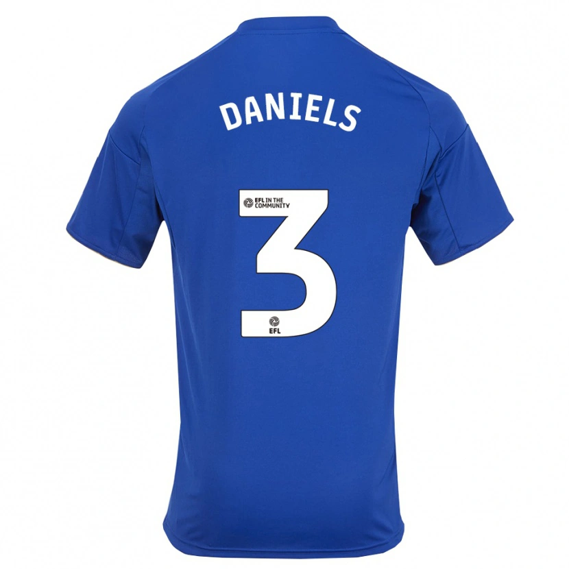 Danxen Femme Maillot Will Daniels #3 Bleu Or Tenues Domicile 2025/26 T-Shirt
